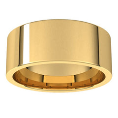 14K Yellow Gold 8 mm Lightweight Comfort-Fit Flat Band Size 8.5