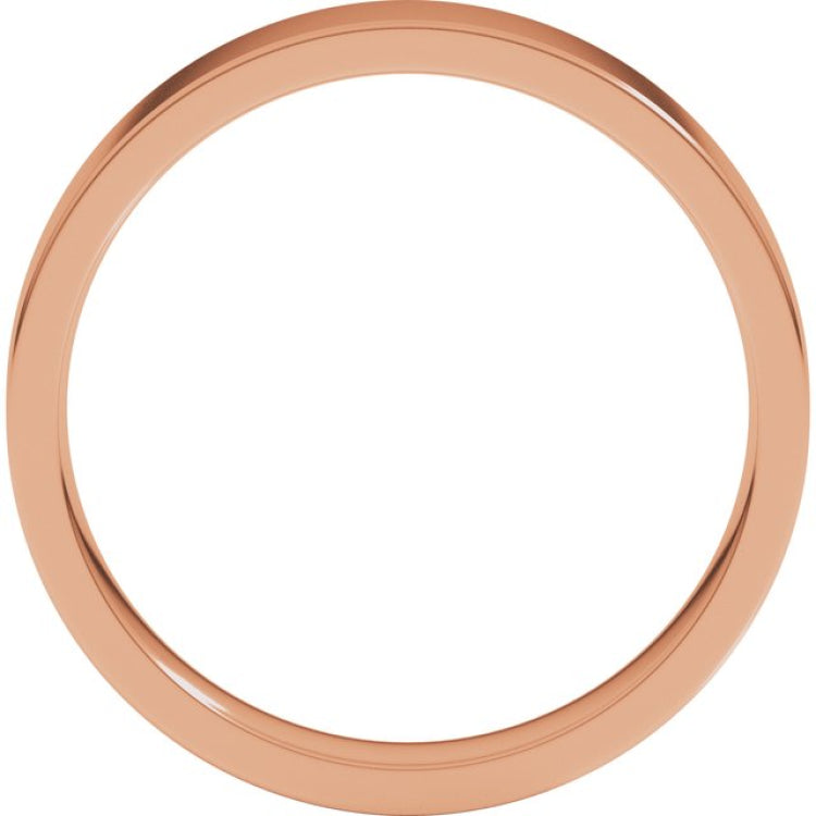 10K Rose Gold 4 mm Lightweight Comfort-Fit Flat Band Size [cv