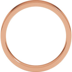 10K Rose Gold 4 mm Lightweight Comfort-Fit Flat Band Size [cv