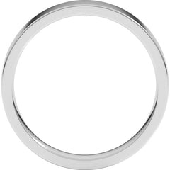 14K White Gold 4 mm Lightweight Comfort-Fit Flat Band Size 6.5