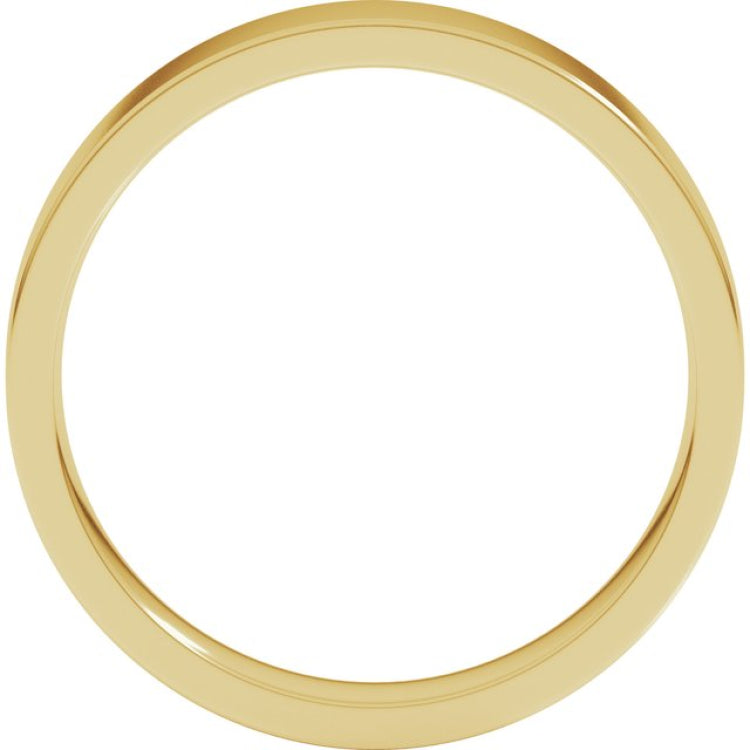14K Yellow Gold 4 mm Lightweight Comfort-Fit Flat Band Size 6.5