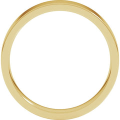 14K Yellow Gold 4 mm Lightweight Comfort-Fit Flat Band Size 6.5