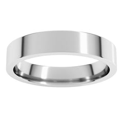 14K White Gold 4 mm Lightweight Comfort-Fit Flat Band Size 8.5