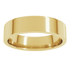 10K Yellow Gold 5 mm Lightweight Comfort-Fit Flat Band Size 10