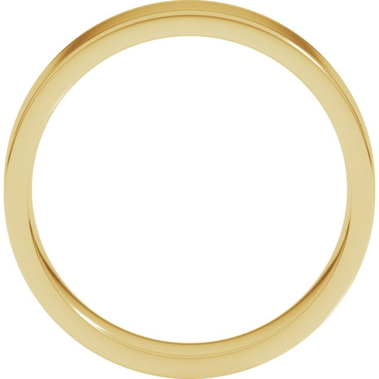 14K Yellow Gold 5 mm Lightweight Comfort-Fit Flat Band Size [cv
