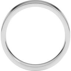 14K White Gold 5 mm Lightweight Comfort-Fit Flat Band Size 6.5