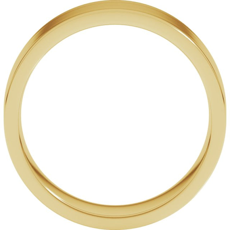 14K Yellow Gold 7 mm Lightweight Comfort-Fit Flat Band Size 5.5