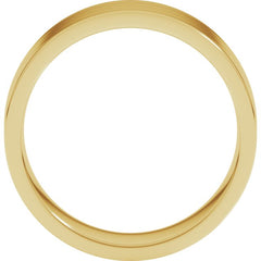14K Yellow Gold 7 mm Lightweight Comfort-Fit Flat Band Size 5.5