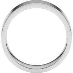 14K White Gold 7 mm Lightweight Comfort-Fit Flat Band Size 9