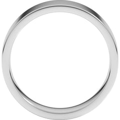 14K White Gold 6 mm Lightweight Comfort-Fit Flat Band Size 10.5