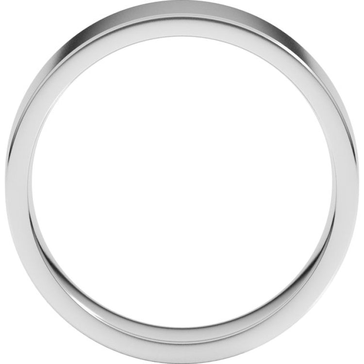 10K White Gold 6 mm Lightweight Comfort-Fit Flat Band Size 10