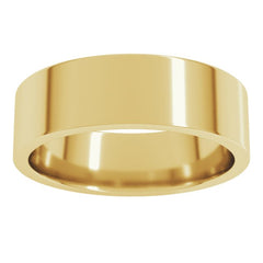 10K Yellow Gold 6 mm Lightweight Comfort-Fit Flat Band Size 11