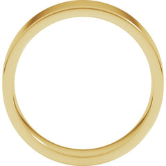 14K Yellow Gold 6 mm Lightweight Comfort-Fit Flat Band Size 4.5