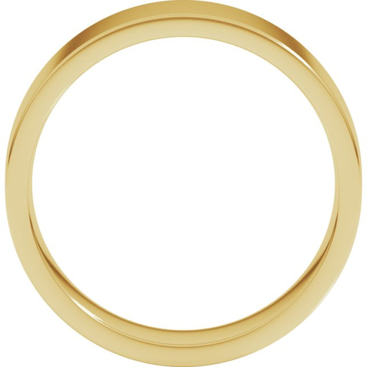 14K Yellow Gold 6 mm Lightweight Comfort-Fit Flat Band Size 7.5