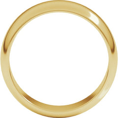 10K Yellow Gold 7 mm Half Round Band Size 11