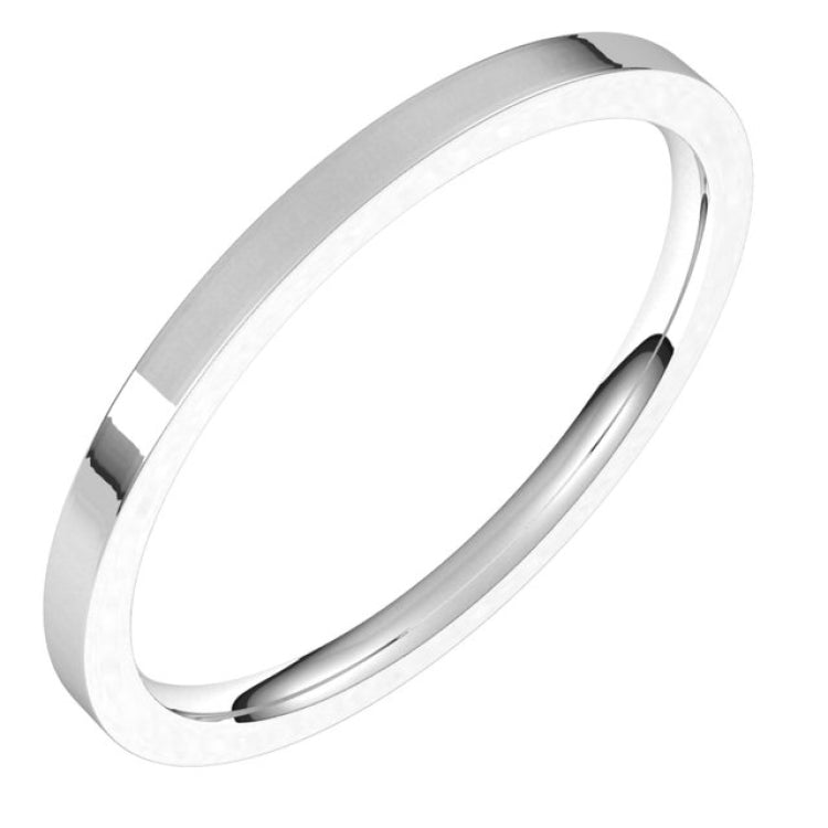 Platinum 1.5 mm Lightweight Comfort-Fit Flat Band Size 10