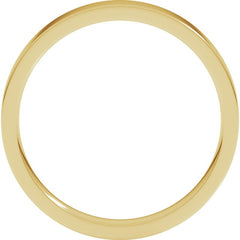 10K Yellow Gold 3 mm Flat Comfort Fit Light Band Size 5