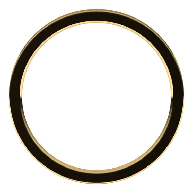 14K Yellow Gold 1.5 mm Flat Comfort Fit Light Band Size 6.5
