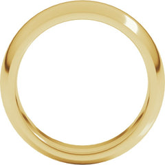 10K Yellow Gold 7 mm Comfort-Fit Half Round Band Size 12