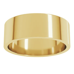 10K Yellow Gold 7 mm Flat Band Size 19