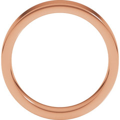 10K Rose Gold 5 mm Comfort-Fit Flat Band Size 16