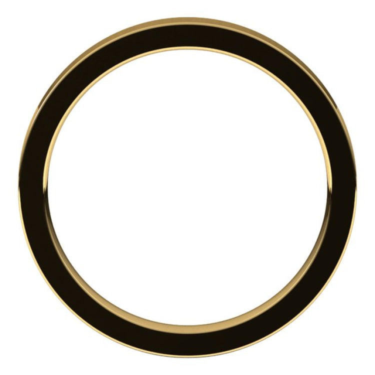 14K Yellow Gold 2.5 mm Comfort-Fit Flat Band Size 9.5