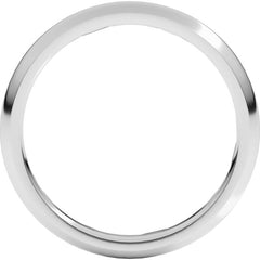 14K White Gold 2.5 mm Comfort-Fit Half Round Band Size 9