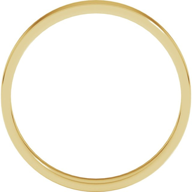 14K Yellow Gold 3 mm Ultra-Lightweight Flat Band Size 5