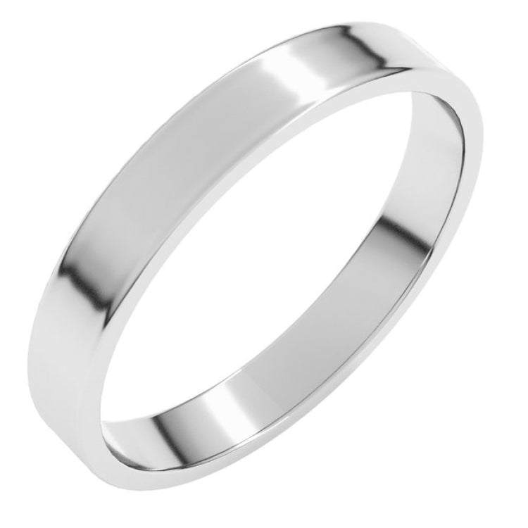 Platinum 3 mm Ultra-Lightweight Flat Band Size 7.5
