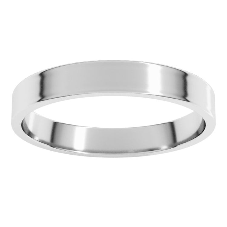Platinum 3 mm Ultra-Lightweight Flat Band Size 7.5
