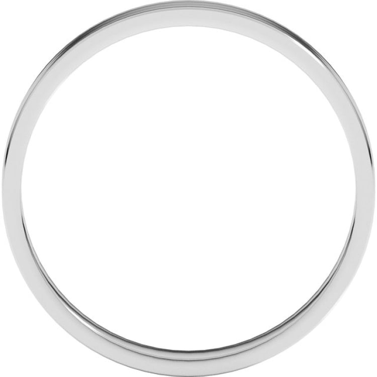 14K White Gold 3 mm Ultra-Lightweight Flat Band Size 7