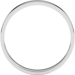 14K White Gold 3 mm Ultra-Lightweight Flat Band Size 7