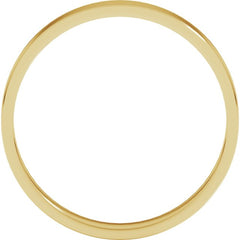 10K Yellow Gold 3 mm Ultra-Lightweight Flat Band Size 7