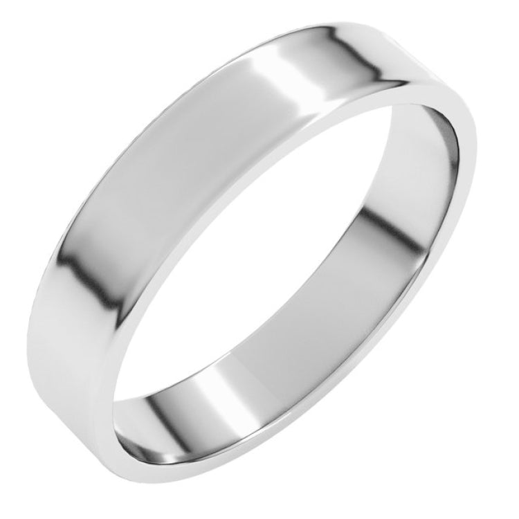 Sterling Silver 4 mm Ultra-Lightweight Flat Band Size 10