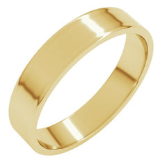 10K Yellow Gold 4 mm Ultra-Lightweight Flat Band Size 8.5