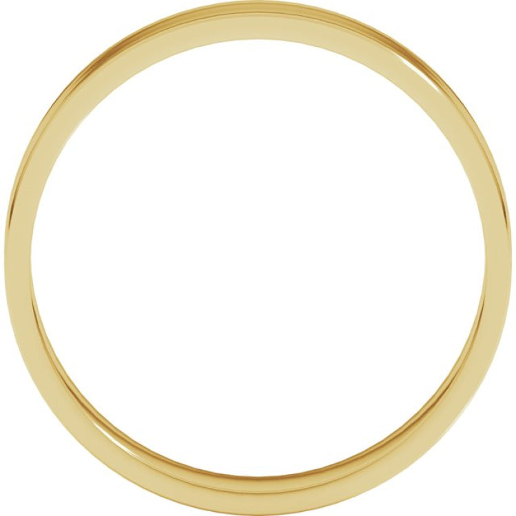 14K Yellow Gold 4 mm Ultra-Lightweight Flat Band Size 10