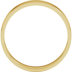 14K Yellow Gold 4 mm Ultra-Lightweight Flat Band Size 10