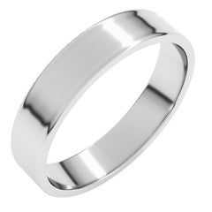 10K White Gold 4 mm Ultra-Lightweight Flat Band Size 9