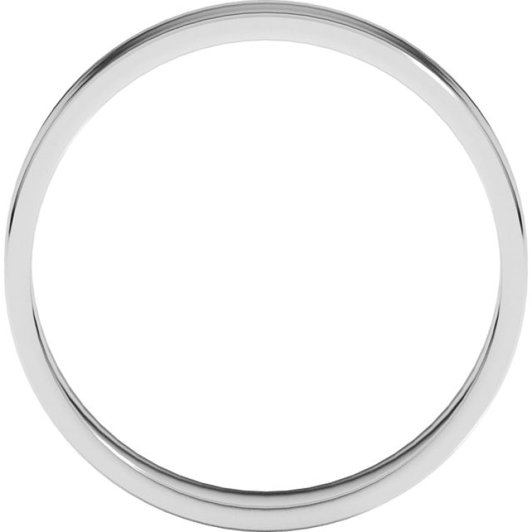 14K White Gold 4 mm Ultra-Lightweight Flat Band Size 7
