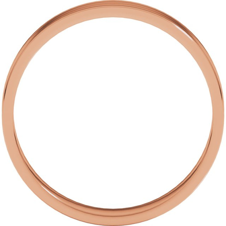 14K Rose Gold 4 mm Ultra-Lightweight Flat Band Size 6