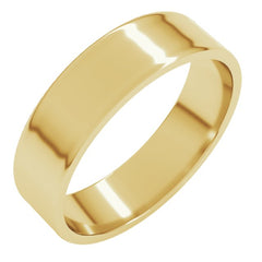 14K Yellow Gold 5 mm Ultra-Lightweight Flat Band Size 11
