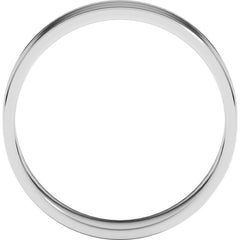 14K White Gold 5 mm Ultra-Lightweight Flat Band Size 12