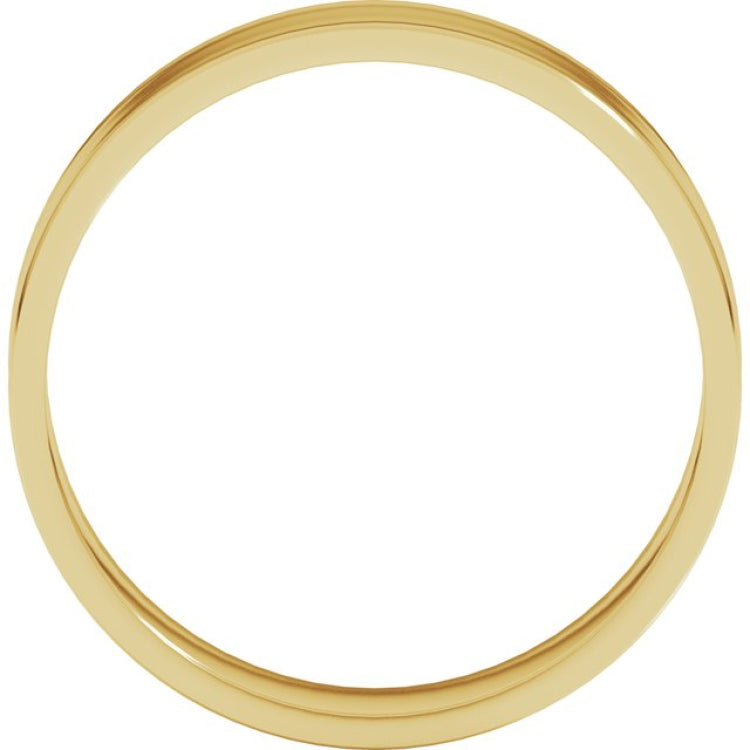 14K Yellow Gold 5 mm Ultra-Lightweight Flat Band Size 5