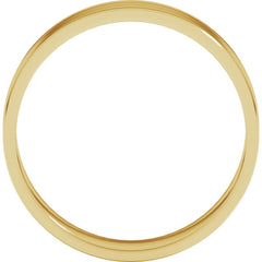 14K Yellow Gold 5 mm Ultra-Lightweight Flat Band Size 7