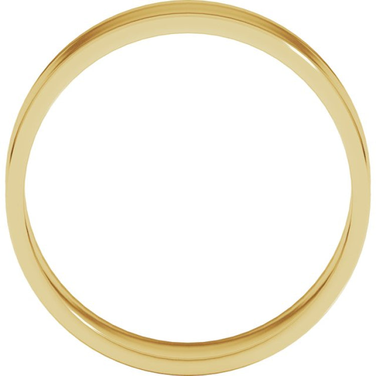 14K Yellow Gold 6 mm Ultra-Lightweight Flat Band Size 6