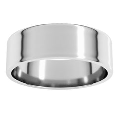 14K White Gold 6 mm Ultra-Lightweight Flat Band Size 7.5