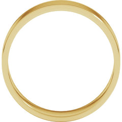 14K Yellow Gold 6 mm Ultra-Lightweight Flat Band Size 7