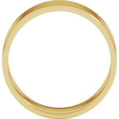 14K Yellow Gold 7 mm Ultra-Lightweight Flat Band Size 8
