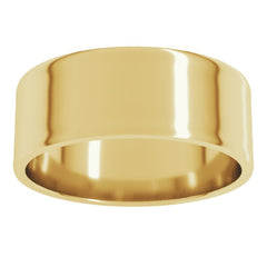 14K Yellow Gold 7 mm Ultra-Lightweight Flat Band Size 10.5