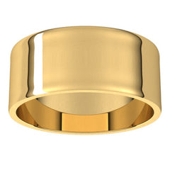 14K Yellow Gold 8 mm Ultra-Lightweight Flat Band Size 5.5